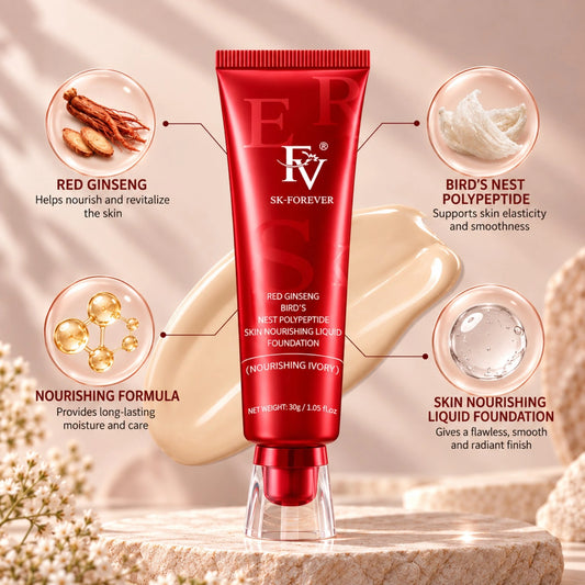 FV Liquid Foundation 30g benefits with lightweight texture, full buildable coverage and water-resistant wear