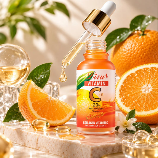 Liru Collagen Vitamin C Serum Orange 30ml premium skincare serum with orange