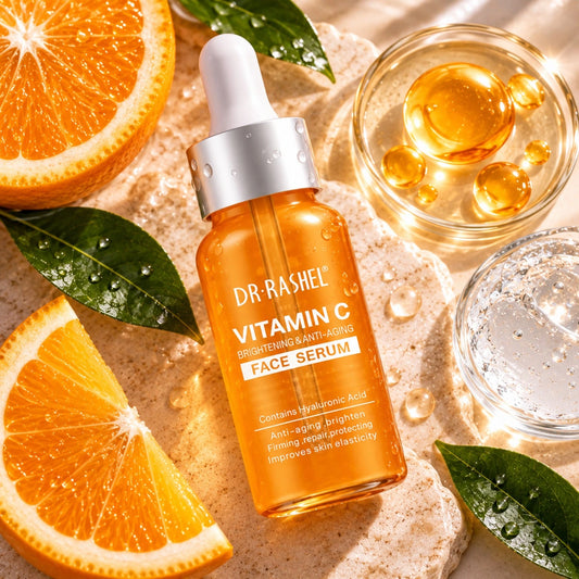 Dr Rashel Vitamin C brightening anti-aging face serum with orange and hydrating ingredients