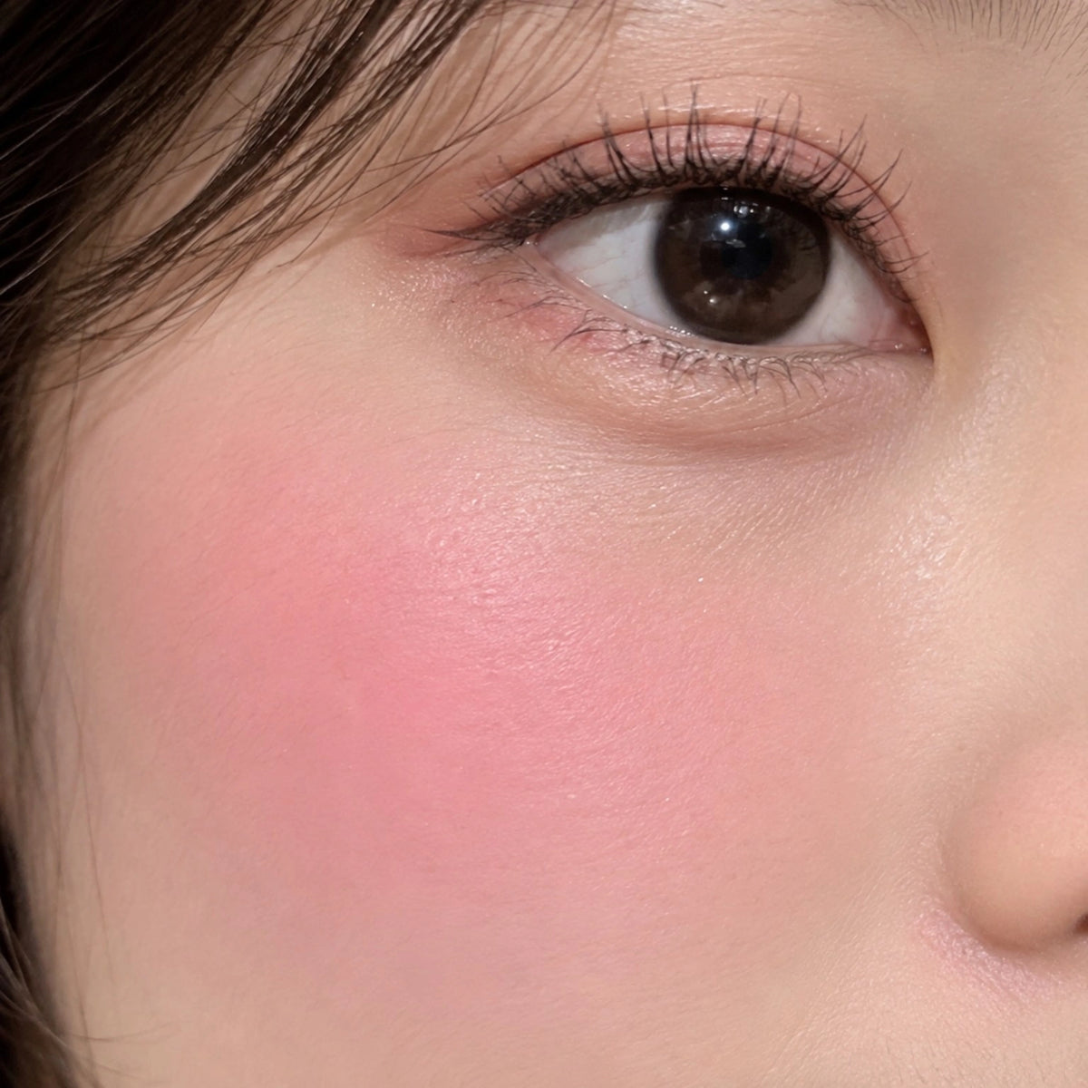 Crazy Girl 36H Magic Waterproof Blush applied to cheek