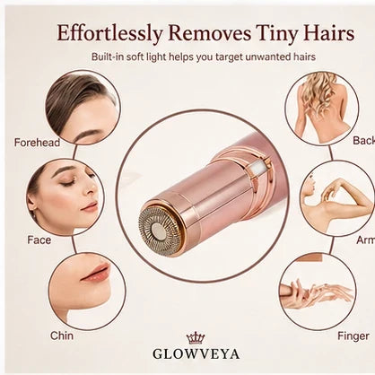 GlowVeya electric eyebrow trimmer luxury product hero