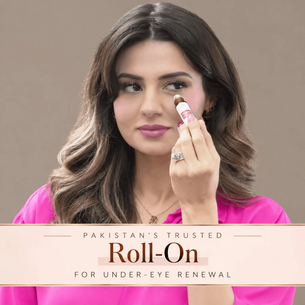 GlowVeya Eyelight under eye serum roll-on application for under-eye care
