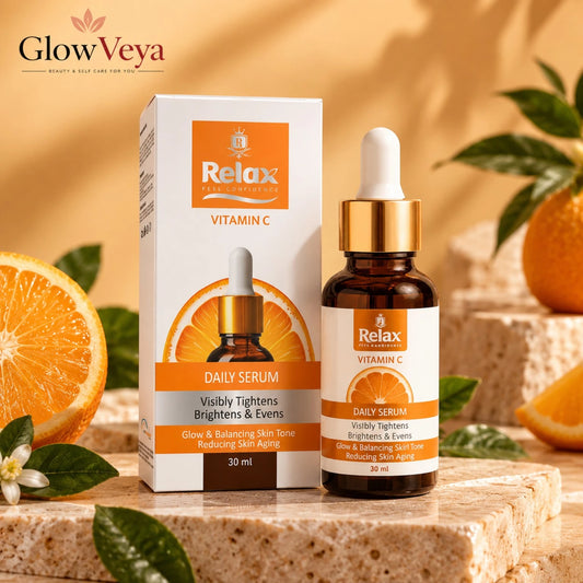 Relax Vitamin C Daily Serum 30ml with box for brightening and even skin tone