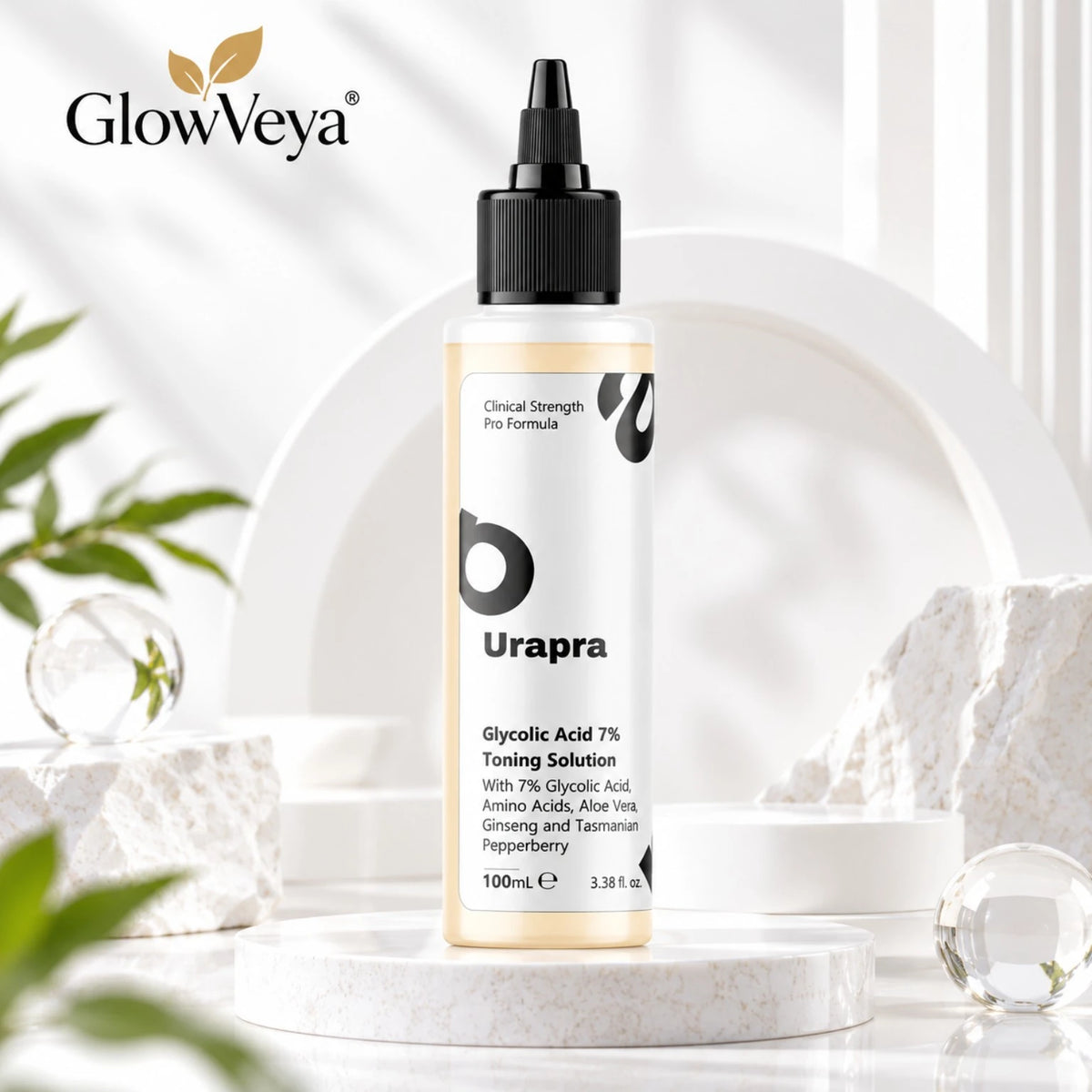 Urapra Glycolic Acid 7% Toner 100ml premium luxury product on white background
